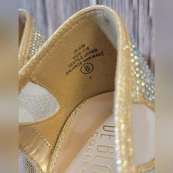 Champagne Gold Peeptoe HEELS - Picture 6 of 11